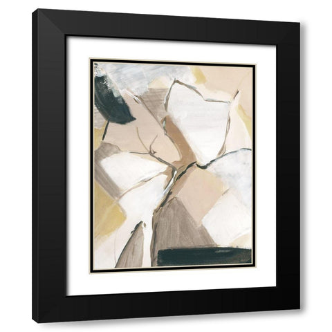 Marble Lines I Black Modern Wood Framed Art Print with Double Matting by Chang, Stella
