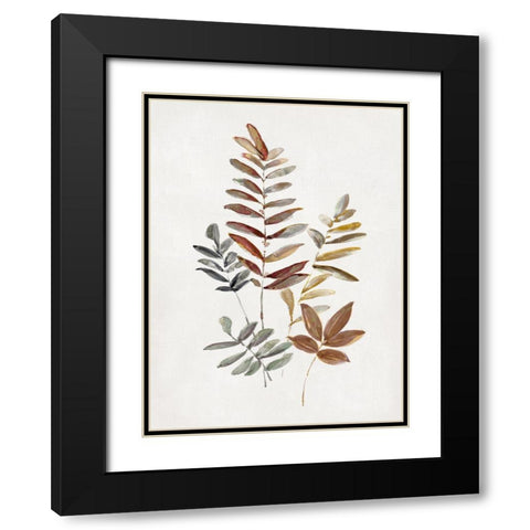 Autumn Leaves I Black Modern Wood Framed Art Print with Double Matting by Swatland, Sally