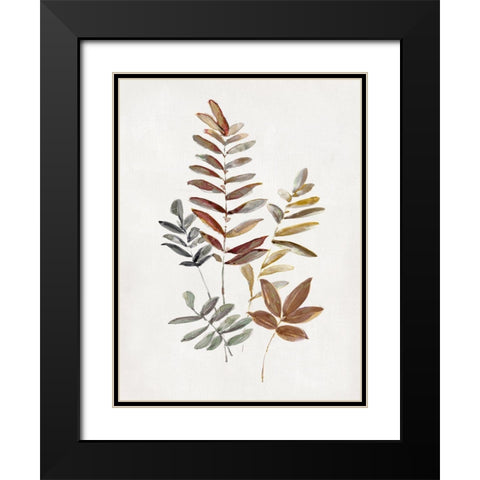 Autumn Leaves I Black Modern Wood Framed Art Print with Double Matting by Swatland, Sally