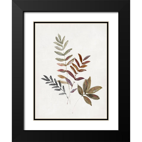 Autumn Leaves III Black Modern Wood Framed Art Print with Double Matting by Swatland, Sally