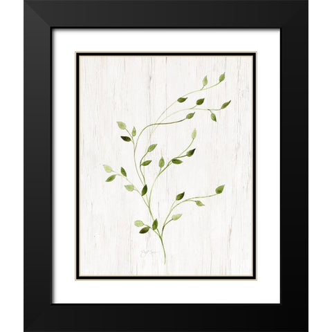 Windblown Leaves I Black Modern Wood Framed Art Print with Double Matting by Tava Studios