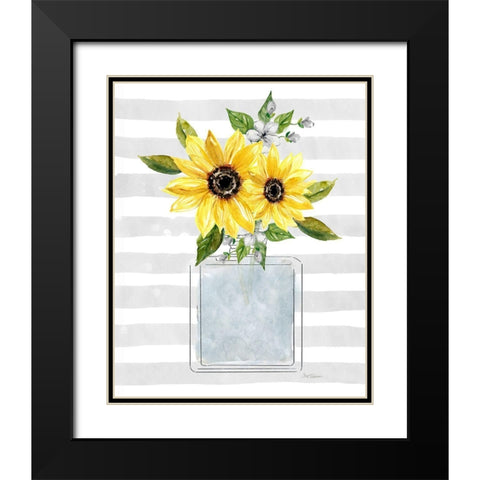 Sunflower Perfume I Black Modern Wood Framed Art Print with Double Matting by Robinson, Carol
