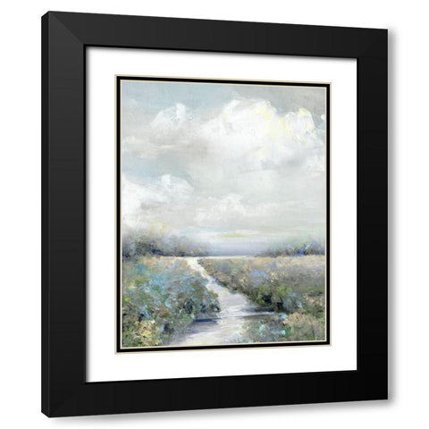 Peninsula Path Black Modern Wood Framed Art Print with Double Matting by Swatland, Sally