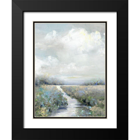 Peninsula Path Black Modern Wood Framed Art Print with Double Matting by Swatland, Sally