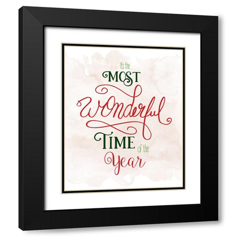 Wonderful Time of the Year Black Modern Wood Framed Art Print with Double Matting by Santiago, Daniela