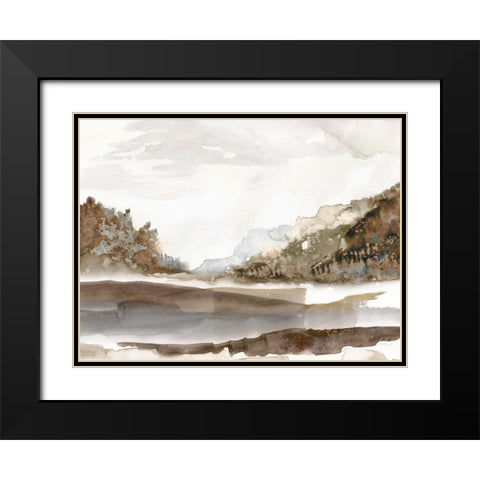 Mountain Time Black Modern Wood Framed Art Print with Double Matting by Robinson, Carol