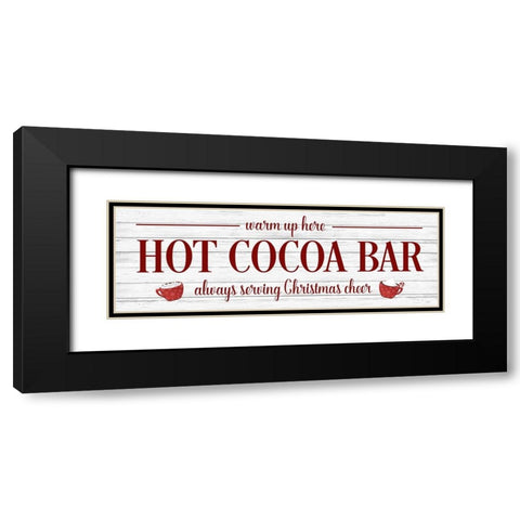 Hot Cocoa Bar Black Modern Wood Framed Art Print with Double Matting by Carpentieri, Natalie