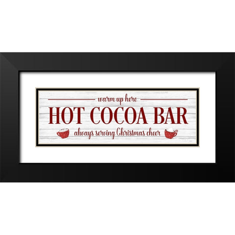 Hot Cocoa Bar Black Modern Wood Framed Art Print with Double Matting by Carpentieri, Natalie