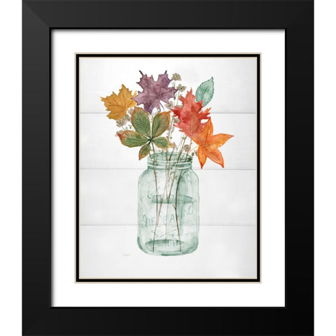 Harvest Home Leaves I Black Modern Wood Framed Art Print with Double Matting by Finn, Livi
