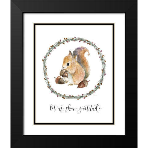Harvest Home Squirrel Black Modern Wood Framed Art Print with Double Matting by Finn, Livi
