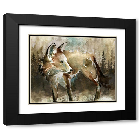 Lodge Twilight I Black Modern Wood Framed Art Print with Double Matting by Robinson, Carol