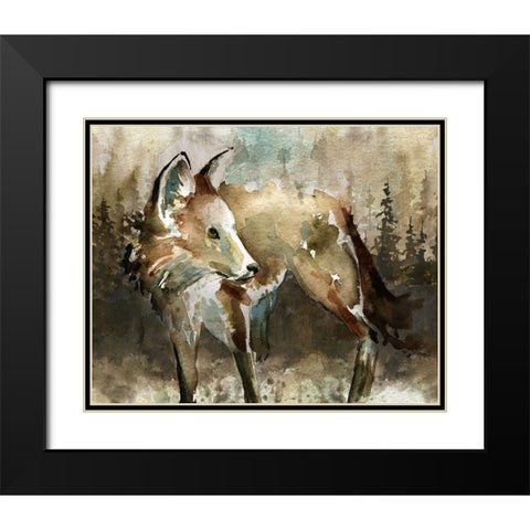 Lodge Twilight I Black Modern Wood Framed Art Print with Double Matting by Robinson, Carol