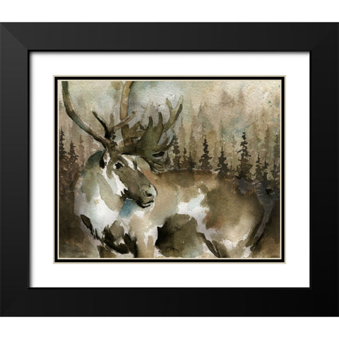 Lodge Twilight III Black Modern Wood Framed Art Print with Double Matting by Robinson, Carol