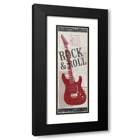 Rock and Roll Black Modern Wood Framed Art Print with Double Matting by Craven, Katrina