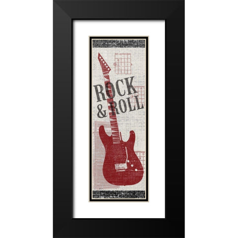 Rock and Roll Black Modern Wood Framed Art Print with Double Matting by Craven, Katrina
