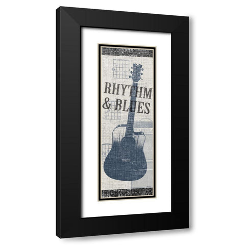 Rhythm and Blues Black Modern Wood Framed Art Print with Double Matting by Craven, Katrina