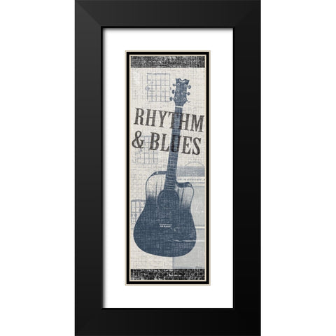 Rhythm and Blues Black Modern Wood Framed Art Print with Double Matting by Craven, Katrina