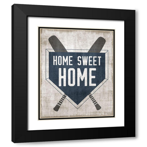 Home Sweet Home Base Black Modern Wood Framed Art Print with Double Matting by Carpentieri, Natalie