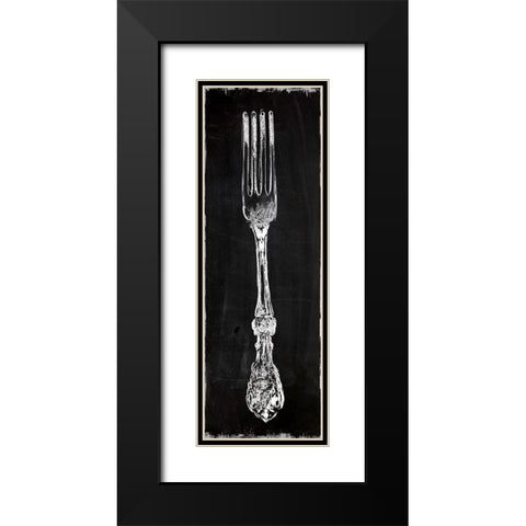 Fork Black Modern Wood Framed Art Print with Double Matting by Robinson, Carol