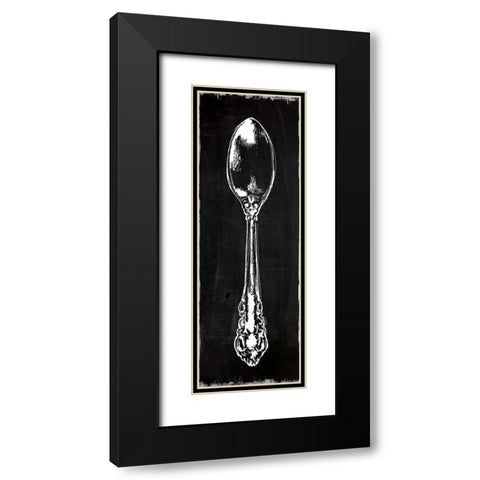 Spoon Black Modern Wood Framed Art Print with Double Matting by Robinson, Carol