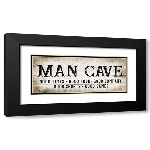 Man Cave Good Times Black Modern Wood Framed Art Print with Double Matting by CAD Designs