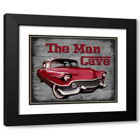 The Man Cave Black Modern Wood Framed Art Print with Double Matting by Knutsen, Conrad