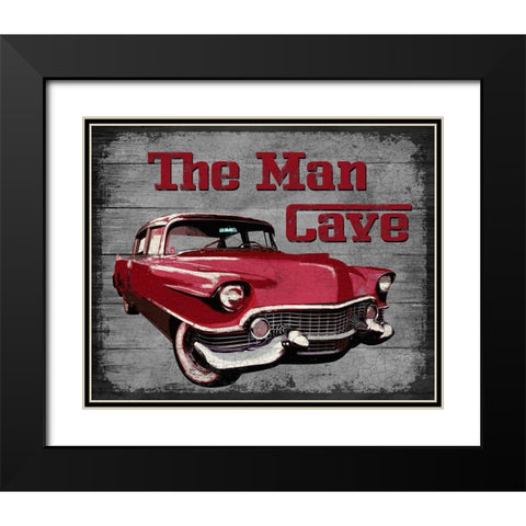 The Man Cave Black Modern Wood Framed Art Print with Double Matting by Knutsen, Conrad