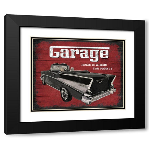 The Garage Black Modern Wood Framed Art Print with Double Matting by Knutsen, Conrad