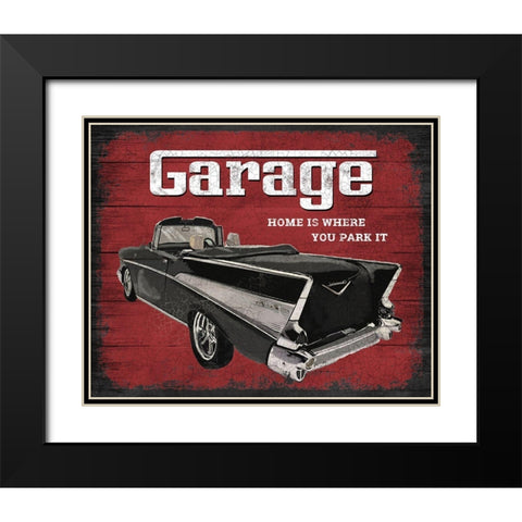 The Garage Black Modern Wood Framed Art Print with Double Matting by Knutsen, Conrad