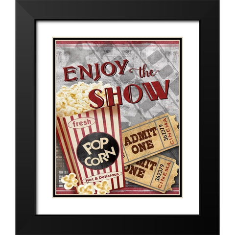 Movie Night I Black Modern Wood Framed Art Print with Double Matting by Knutsen, Conrad