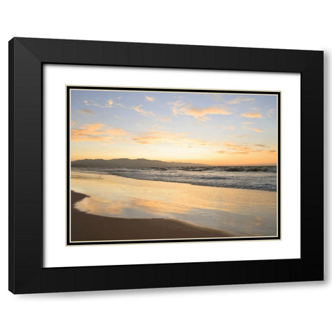 Peaceful Shore Black Modern Wood Framed Art Print with Double Matting by Carpentieri, Natalie
