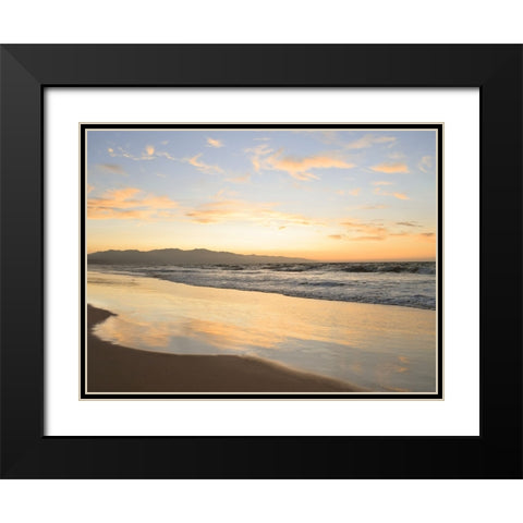 Peaceful Shore Black Modern Wood Framed Art Print with Double Matting by Carpentieri, Natalie