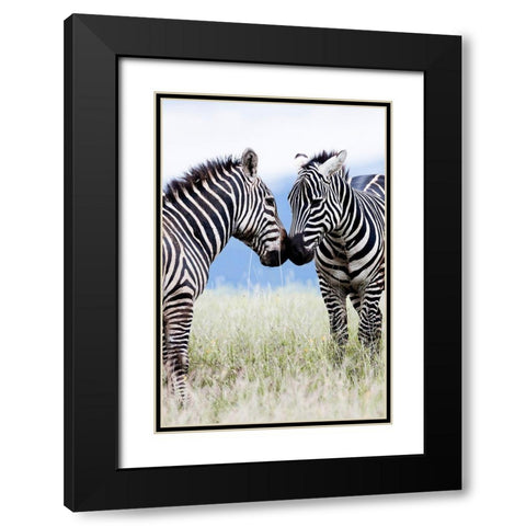 African Affection Black Modern Wood Framed Art Print with Double Matting by Delimont, Danita