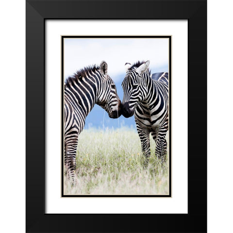 African Affection Black Modern Wood Framed Art Print with Double Matting by Delimont, Danita