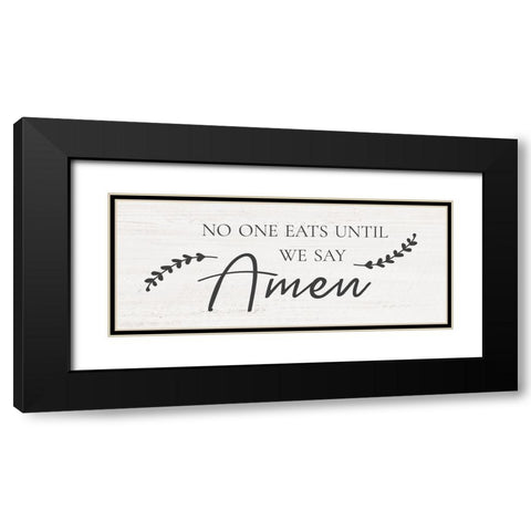 Say Amen Black Modern Wood Framed Art Print with Double Matting by CAD Designs