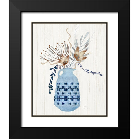 Boho Arrangement I Black Modern Wood Framed Art Print with Double Matting by Tava Studios