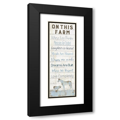 On This Farm Black Modern Wood Framed Art Print with Double Matting by Robinson, Carol