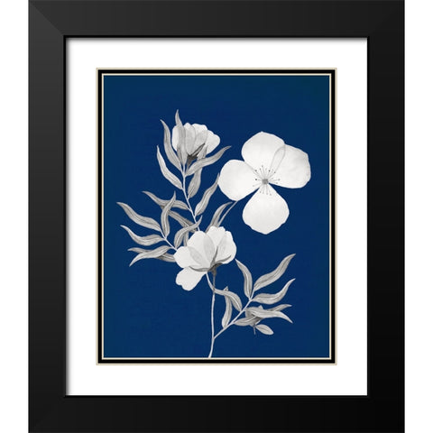 Indigo Sketch II Black Modern Wood Framed Art Print with Double Matting by Gunn, Kourtni