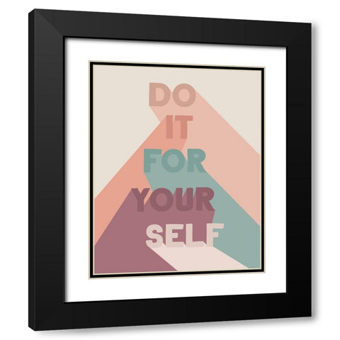 For Yourself Black Modern Wood Framed Art Print with Double Matting by Santiago, Daniela