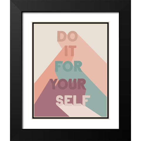For Yourself Black Modern Wood Framed Art Print with Double Matting by Santiago, Daniela