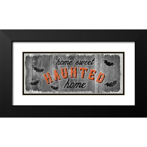 Home Sweet Haunted Black Modern Wood Framed Art Print with Double Matting by Carpentieri, Natalie