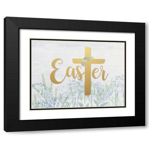 Easter Wildflowers Black Modern Wood Framed Art Print with Double Matting by Jill, Susan