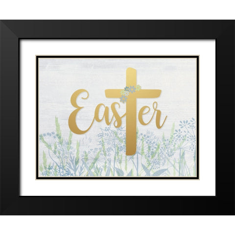 Easter Wildflowers Black Modern Wood Framed Art Print with Double Matting by Jill, Susan