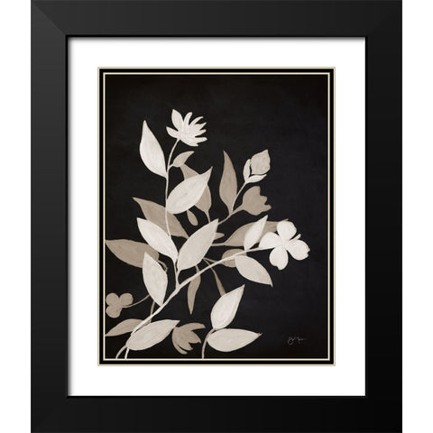 Midnight Silhouette I Black Modern Wood Framed Art Print with Double Matting by Tava Studios