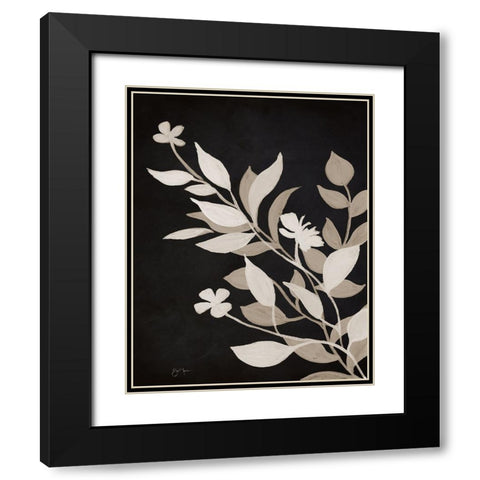 Midnight Silhouette II Black Modern Wood Framed Art Print with Double Matting by Tava Studios