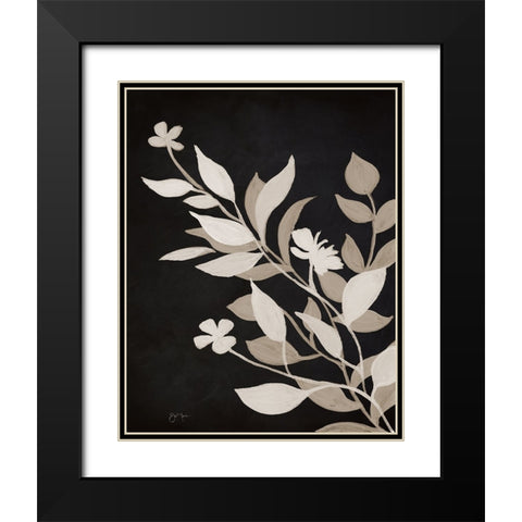 Midnight Silhouette II Black Modern Wood Framed Art Print with Double Matting by Tava Studios