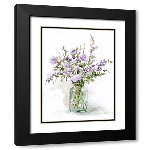 Purple Passion I Black Modern Wood Framed Art Print with Double Matting by Robinson, Carol