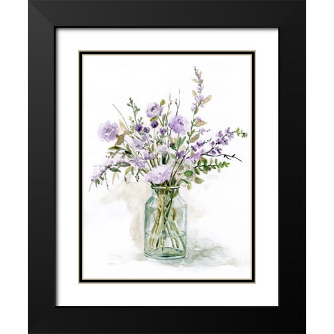 Purple Passion I Black Modern Wood Framed Art Print with Double Matting by Robinson, Carol