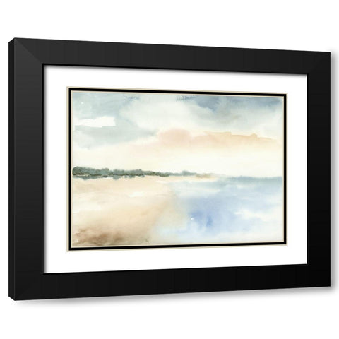 Simple Sea Black Modern Wood Framed Art Print with Double Matting by Nan