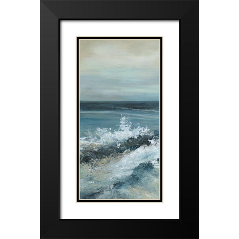Converging Currents I Black Modern Wood Framed Art Print with Double Matting by Robinson, Carol